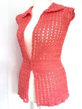 Häkelanleitung kurzärmeliger Cardigan "Anita", Gr. M